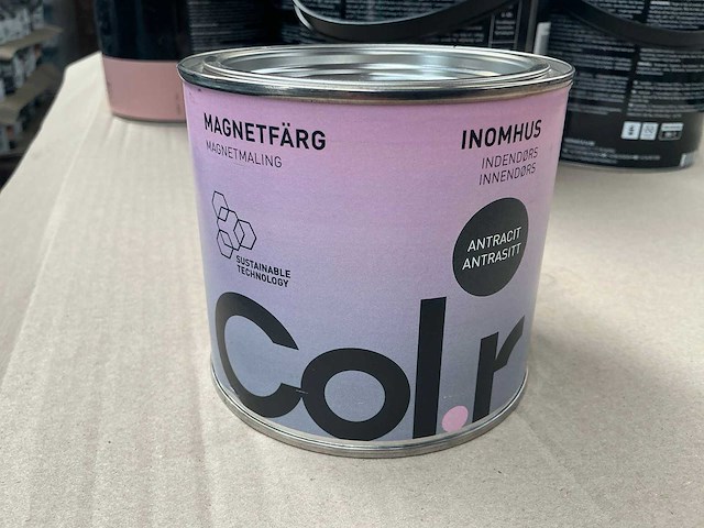Col.r magneetverf antraciet 500 ml interieur verf (280x) - afbeelding 1 van  5
