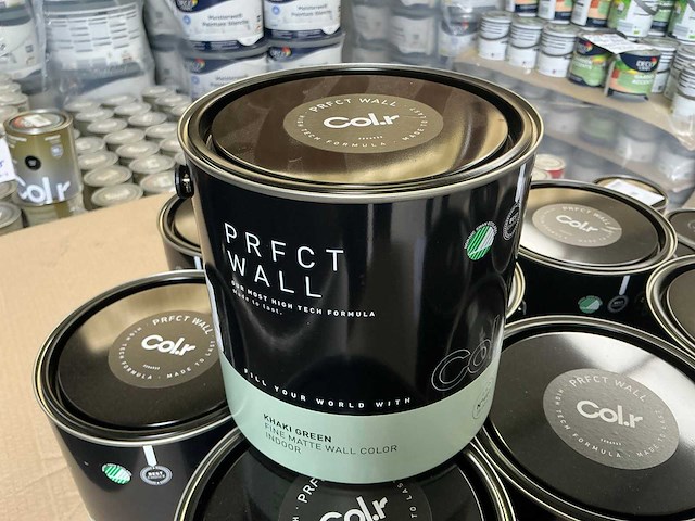 Col.r prfct wall kaki groen matt 2500 ml interieur verf (123x) - afbeelding 1 van  5