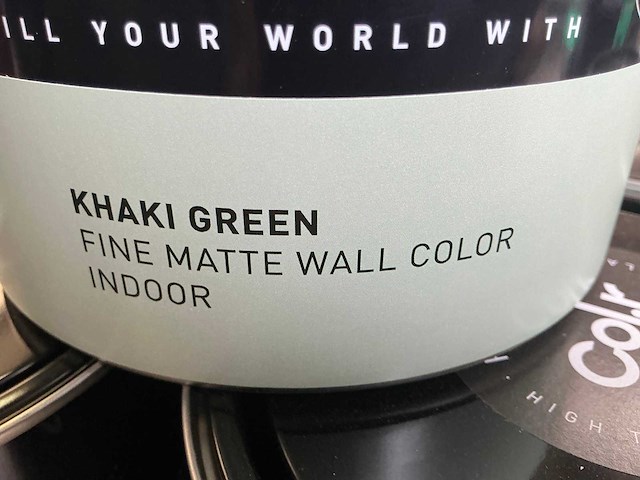 Col.r prfct wall kaki groen matt 2500 ml interieur verf (123x) - afbeelding 4 van  5