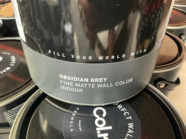 Col.r prfct wall obsidiaan grijs matt 2500 ml interieur verf (84x) - afbeelding 4 van  5