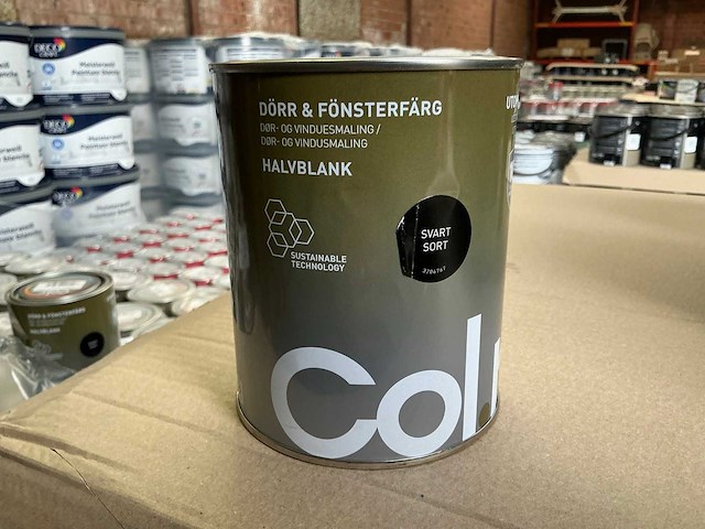 Col.r utomhus exterieur verf zijdeglans zwart 1000 ml (182x) - afbeelding 1 van  4