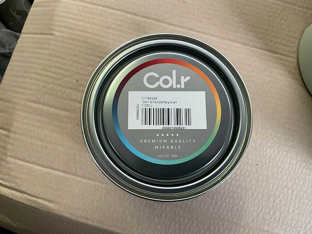 Col.r utomhus exterieur verf zijdeglans zwart 1000 ml (182x) - afbeelding 3 van  4