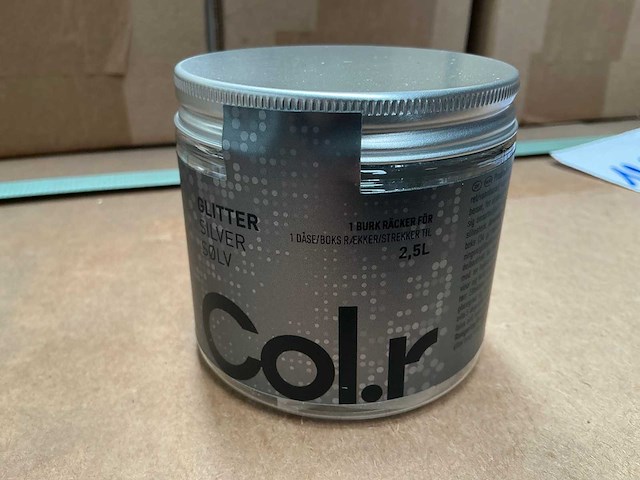Col.r zilver 34g glitteradditief (1050x) - afbeelding 1 van  4