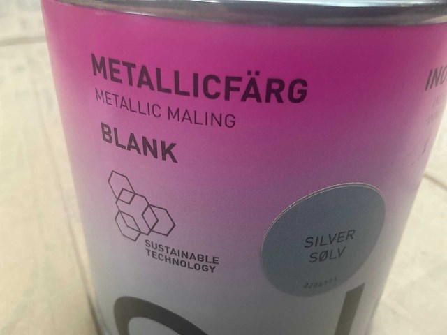 Col.r zilver metalic 500 ml interieur verf (140x) - afbeelding 3 van  5