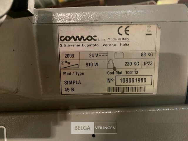 Comac schrobzuigmachine model simpla 45b - afbeelding 7 van  7