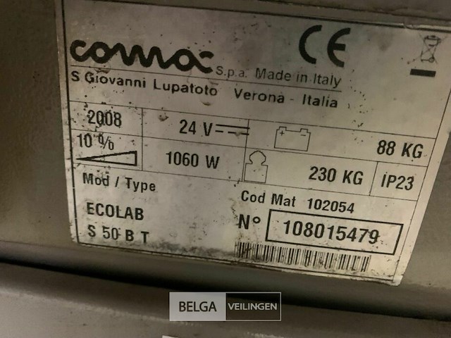 Comac schrobzuigmachine model simpla 45b - afbeelding 6 van  6