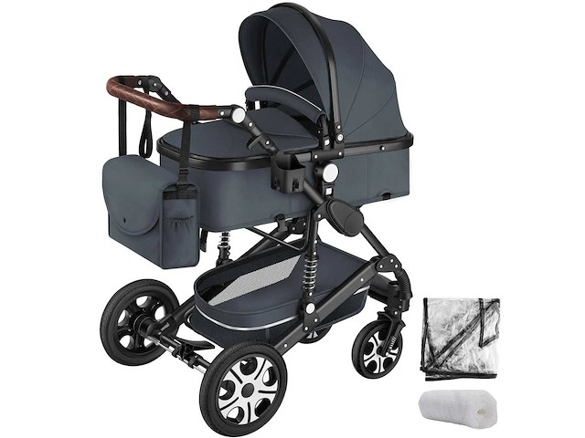 Combinatiekinderwagen antracietgrijs - afbeelding 2 van  8