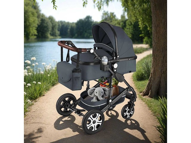 Combinatiekinderwagen antracietgrijs - afbeelding 7 van  8