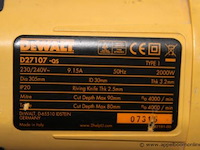 Combinatiezaag dewalt d27107-qs, 2000w, werking niet gekend - afbeelding 4 van  4