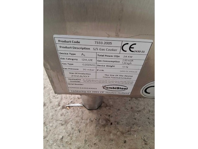 Combisteel - 2024 - gasvuur - afbeelding 2 van  2