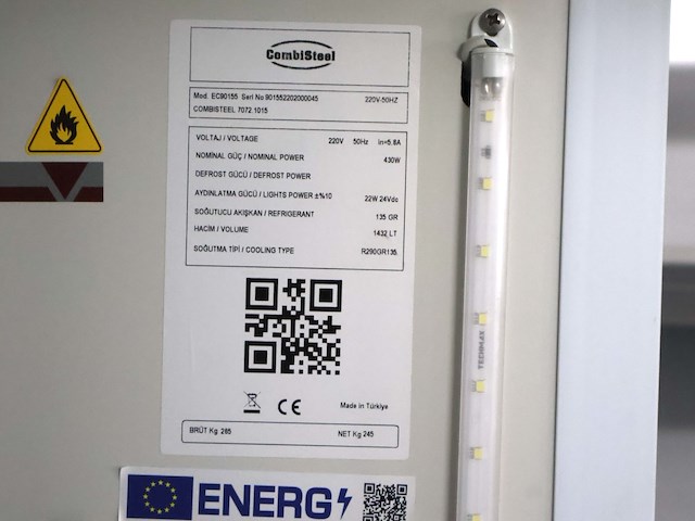 Combisteel vitrinefrigo 3deurs - afbeelding 2 van  5