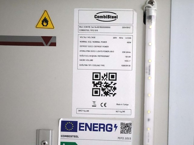 Combisteel vitrinefrigo 3deurs - afbeelding 3 van  4