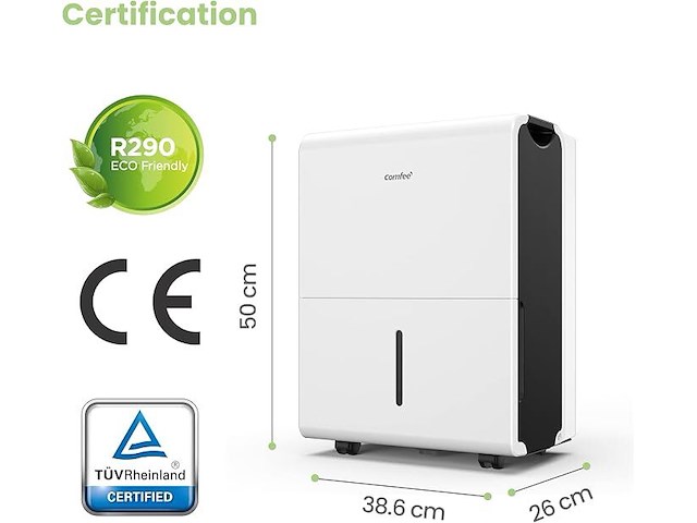 Comfee mddp-30den7 luchtontvochtiger 30 l/24 h - afbeelding 2 van  3