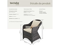 Comfortabele fauteuil met armleuningen voor de tuin - afbeelding 3 van  8