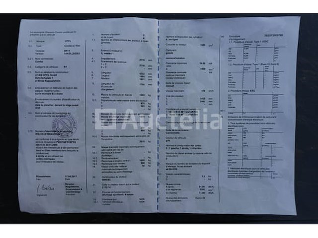 Commerciële bestelwagen opel combo 1,7 cdti (2011-198,607 km-vin:w0lvxcf25b4321506) - afbeelding 15 van  40