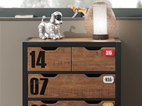 Commode alex met vier lades - den/antraciet - afbeelding 1 van  3