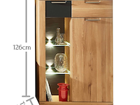 Commode blanka 80cm 1 deur & 2 lades - eik/antraciet - afbeelding 2 van  4