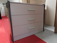 Commode – crème met grijze zijkanten | 3 lades - afbeelding 1 van  7