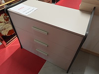 Commode – crème met grijze zijkanten | 3 lades - afbeelding 3 van  7