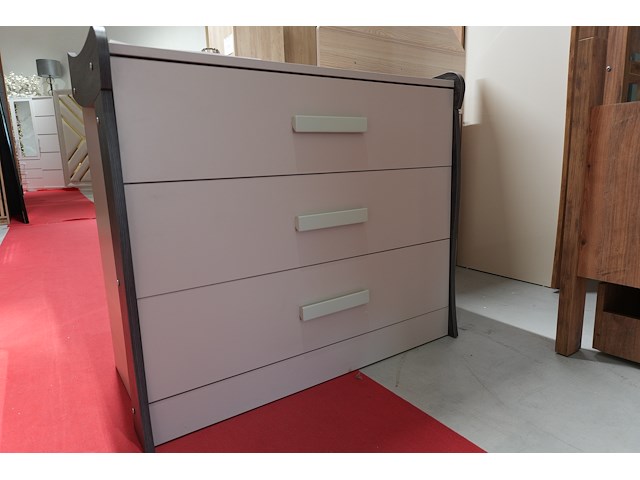 Commode – crème met grijze zijkanten | 3 lades - afbeelding 5 van  7