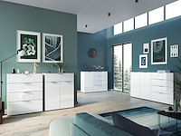 Commode dudek 83cm met 2 deuren & 1 lade - wit - afbeelding 1 van  5