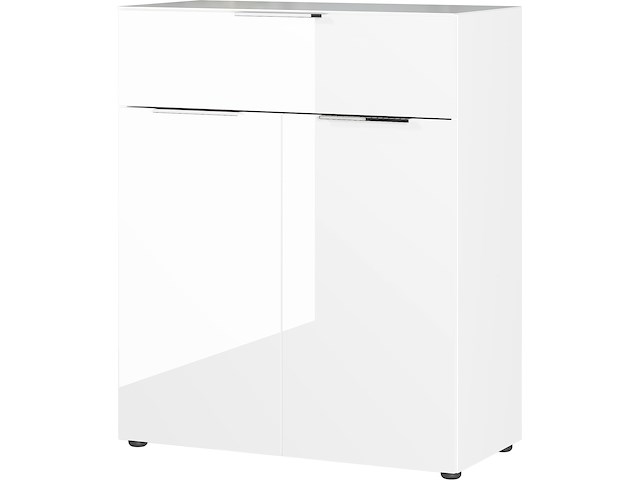 Commode dudek 83cm met 2 deuren & 1 lade - wit - afbeelding 2 van  5