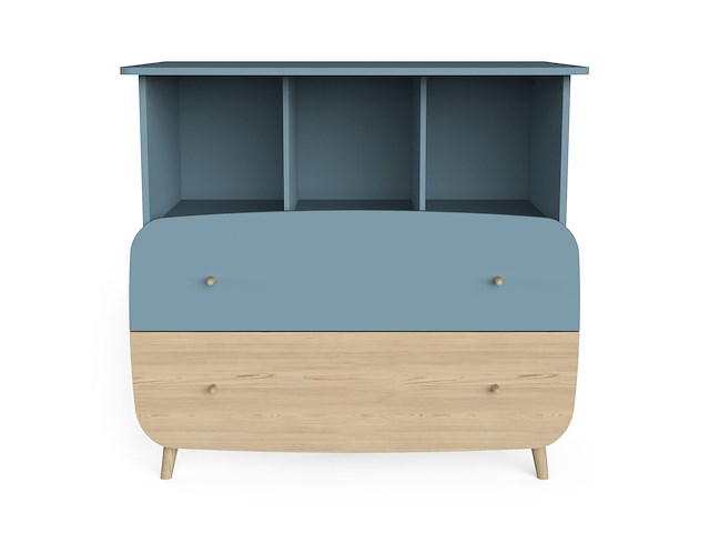 Commode firmiana | 96 x 55,7 x 82,8 cm | blauw - afbeelding 1 van  8