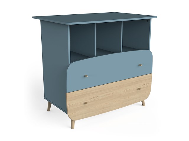 Commode firmiana | 96 x 55,7 x 82,8 cm | blauw - afbeelding 3 van  8