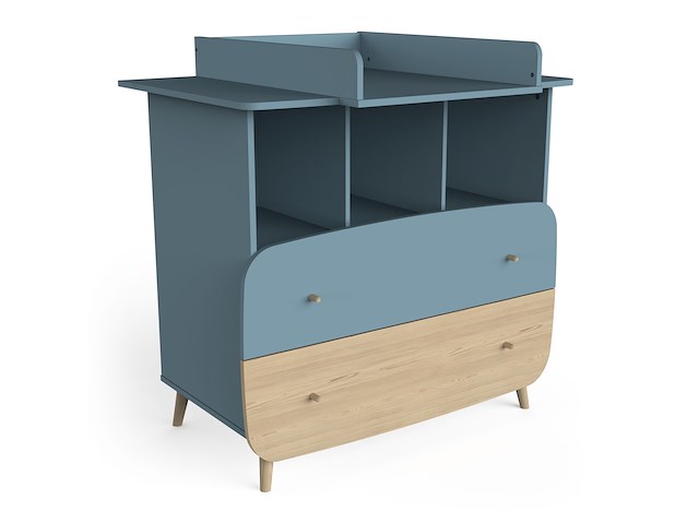 Commode firmiana | 96 x 55,7 x 82,8 cm | blauw - afbeelding 6 van  8