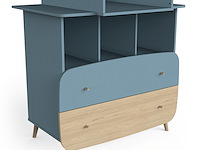 Commode firmiana | 96 x 55,7 x 82,8 cm | blauw - afbeelding 6 van  8