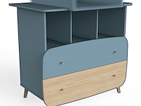 Commode firmiana | 96 x 55,7 x 82,8 cm | blauw - afbeelding 7 van  8