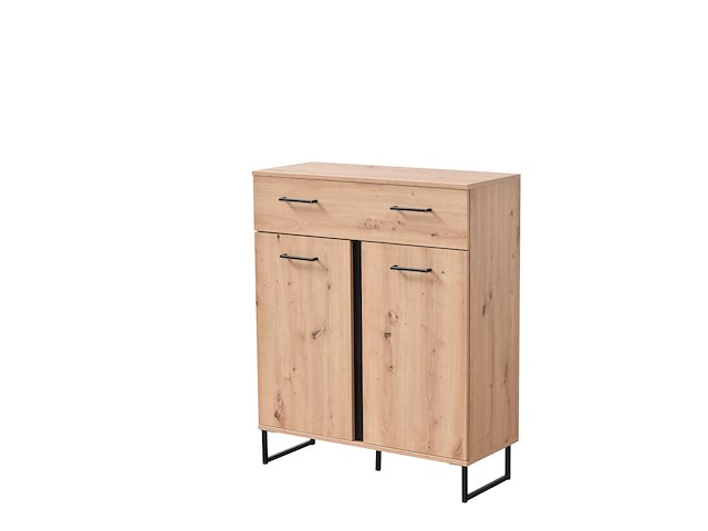 Commode hoggas 2 deuren & 1 lade - eik - afbeelding 4 van  7