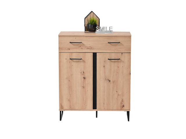 Commode hoggas 2 deuren & 1 lade - eik - afbeelding 7 van  7