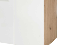 Commode lobi 4 deuren 2 lades - glanzend wit/hout - afbeelding 3 van  3