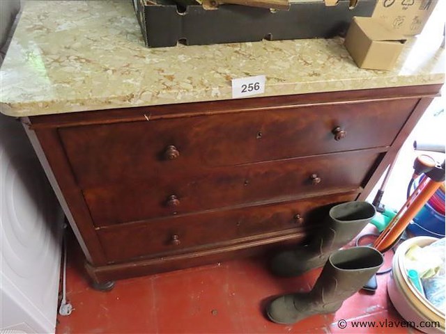 Commode met marmeren blad - afbeelding 1 van  4