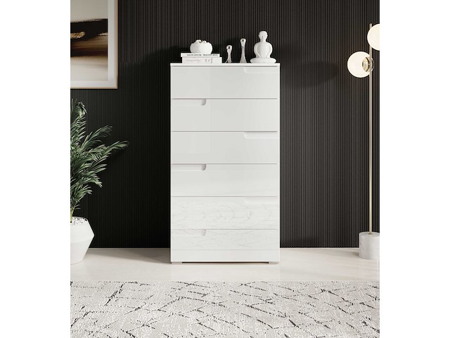 Commode peso 6 lades - wit - afbeelding 5 van  7