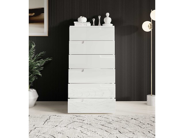 Commode peso 6 lades - wit - afbeelding 7 van  7