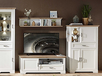 Commode samine 3 deuren & 1 lade - wit/eik - afbeelding 1 van  4