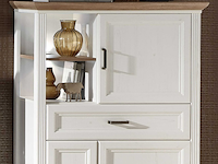 Commode samine 3 deuren & 1 lade - wit/eik - afbeelding 2 van  4