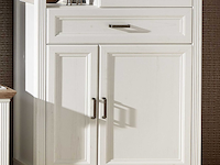 Commode samine 3 deuren & 1 lade - wit/eik - afbeelding 3 van  4