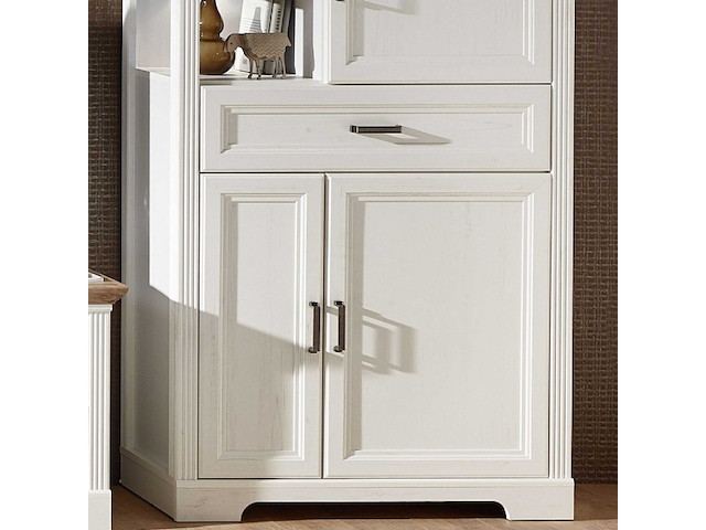 Commode samine 3 deuren & 1 lade - wit/eik - afbeelding 3 van  4
