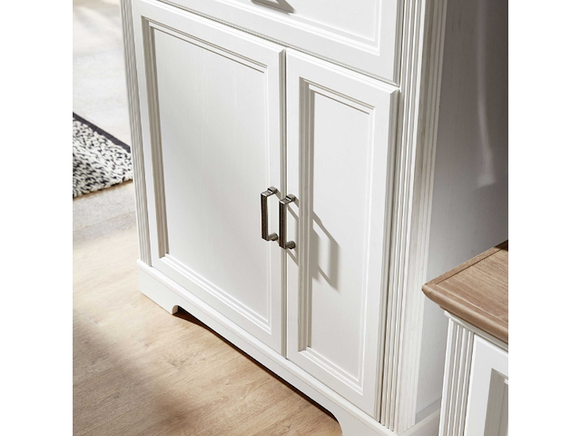 Commode samine 3 deuren & 1 lade - wit/eik - afbeelding 4 van  4