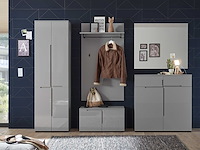 Commode seta met 2 deuren en 2 lades - hoogglans grijs - afbeelding 2 van  4