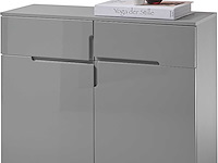 Commode seta met 2 deuren en 2 lades - hoogglans grijs - afbeelding 4 van  4