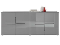 Commode seta met 4 deuren - hoogglans grijs - afbeelding 1 van  3