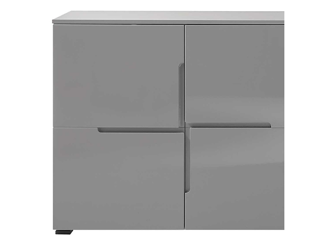 Commode seta met 4 deuren - hoogglans grijs - afbeelding 3 van  3