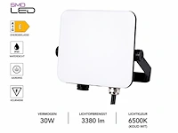 Compacte led frameless floodlight – 30w – 6400k koud wit – ip66 – pegasus-30 (10 stuks) - afbeelding 4 van  5