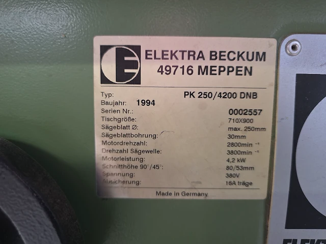 Compacte paneelzaagmachine elektra beckum... - afbeelding 7 van  8