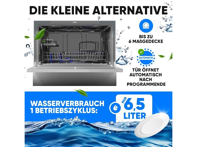 Compacte vaatwasser tsg7405-wit, 6 instellingen - afbeelding 2 van  8