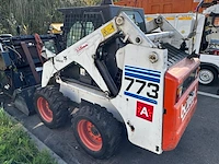 Compactlader met bak, veegmachine en vorken, bobcat 773, bouwjaar 1999, serienummer 509617404, 33 kw, 2.700 kg, wielaandrijving - afbeelding 4 van  8